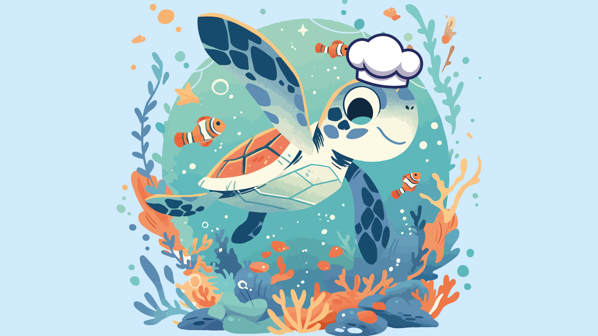 Hora do almoço no aquário